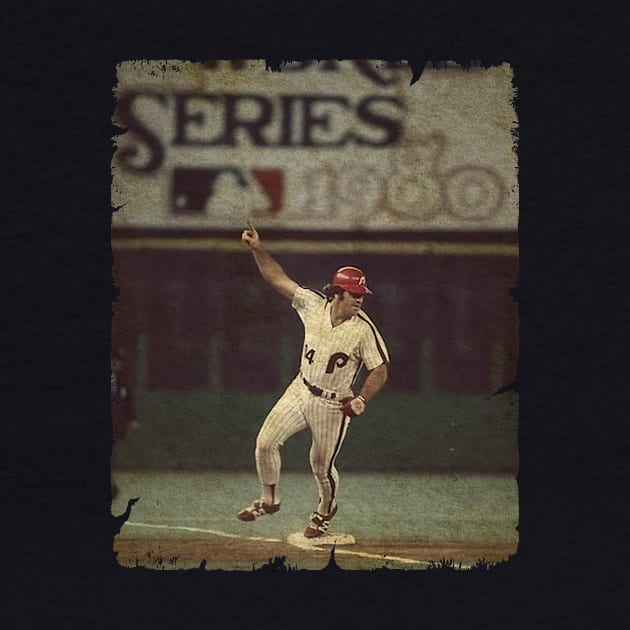 Pete Rose Playing in The, 1980 by SOEKAMPTI